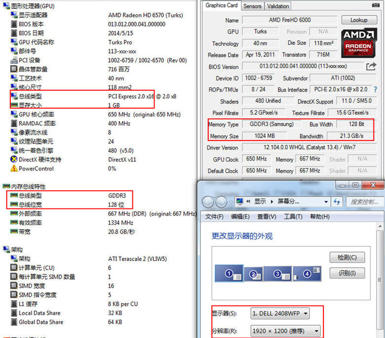 pcidv.com/vhdci HD6570  4VGAһԿʾ